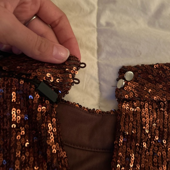 Brown Sparkly Cable and Guage shirt size S - Picture 4 of 4